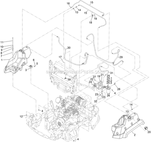 Fuel Assembly Diagram and Parts List for LZS80TDYM604W0 (402082300-404314158)(2018) Exmark Lawn Mower
