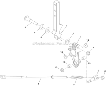 Rh Motion Control Assembly Diagram and Parts List for RAE708GEM52300 (400000000-402082299)(2017) Exmark Lawn Mower