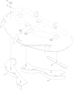 Part Location Diagram of 127-3430-03 Toro Rh Baffle Asm