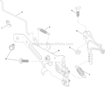 Governor Control Assembly Engine Assembly Diagram and Parts List for QTS708GEM50200 (316000000-399999999)(2016) Exmark Lawn Mower