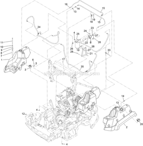 Fuel Assembly Diagram and Parts List for LZS88CDYM96RW0 (406294345-408644345)(2020) Exmark Lawn Mower