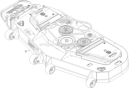 Complete Deck Assembly Diagram and Parts List for VTS740EKC604 (313000000-313999999)(2013) Exmark Lawn Mower