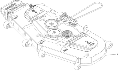 Complete Deck Assembly Diagram and Parts List for LZX921GKA72600 (400000000-402082299)(2017) Exmark Lawn Mower