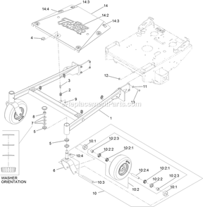 Frame Assembly Diagram and Parts List for TTX691CKA60400 (315000000-315999999)(2015) Exmark Lawn Mower
