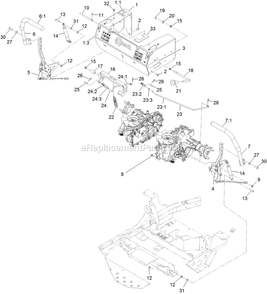 Motion Control Assembly Diagram and Parts List for PNE691GKA52200 (315000000-315999999)(2015) Exmark Lawn Mower