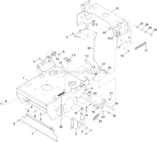 Engine Deck Diagram and Parts List for TTS541CKA48300 (316000000-399999999)(2016) Exmark Lawn Mower