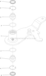 Idler Assembly (1) Diagram and Parts List for LZS88CDYM96RW0 (402082300-404314158)(2018) Exmark Lawn Mower