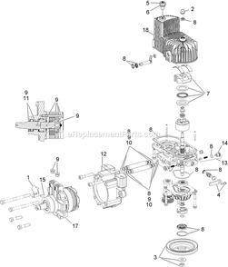 Lh Hydro Assembly Diagram and Parts List for LZE27KC604 (920000-999999)(2011) Exmark Lawn Mower