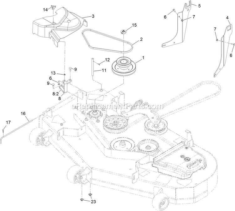 Completing Kit (3) Diagram and Parts List for 116-3001 (406294345-408644345)(2020) Exmark Lawn Tractor Accessories