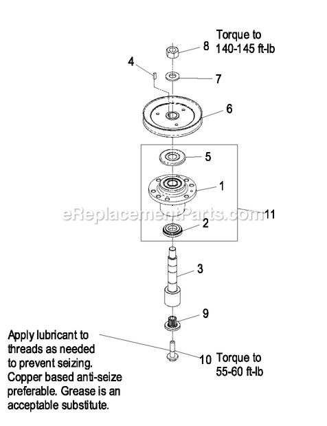Cutter Housing Assembly (2) Diagram and Parts List for LZAS22KA484CA (850000-919999)(2010) Exmark Lawn Mower