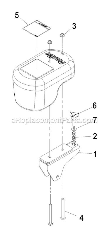 Caster Weight Assembly Diagram and Parts List for LZUVQD7 (790000-849999)(2009) Exmark Lawn Tractor Accessories
