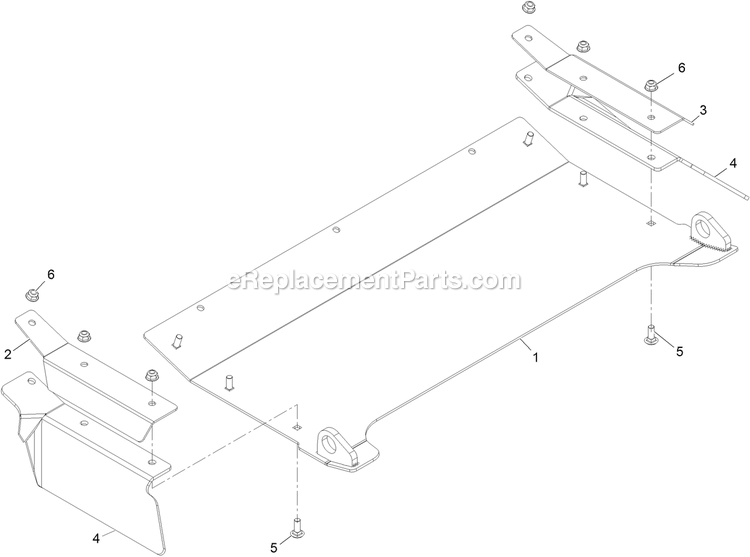 Discharge Tunnel Assembly Diagram and Parts List for LZS749EKC72RS (314000000-314999999)(2014) Exmark Lawn Mower