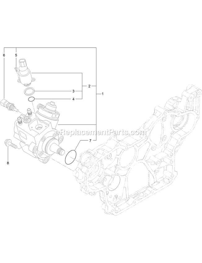 Fuel Supply Pump Assembly Diagram and Parts List for LZS88CDYM96RW0 (402082300-404314158)(2018) Exmark Lawn Mower