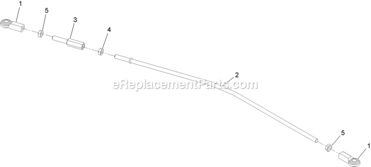 Rh Tracking Control Linkage Assembly Diagram and Parts List for VTS541CKA36300 (315000000-315999999)(2015) Exmark Lawn Mower