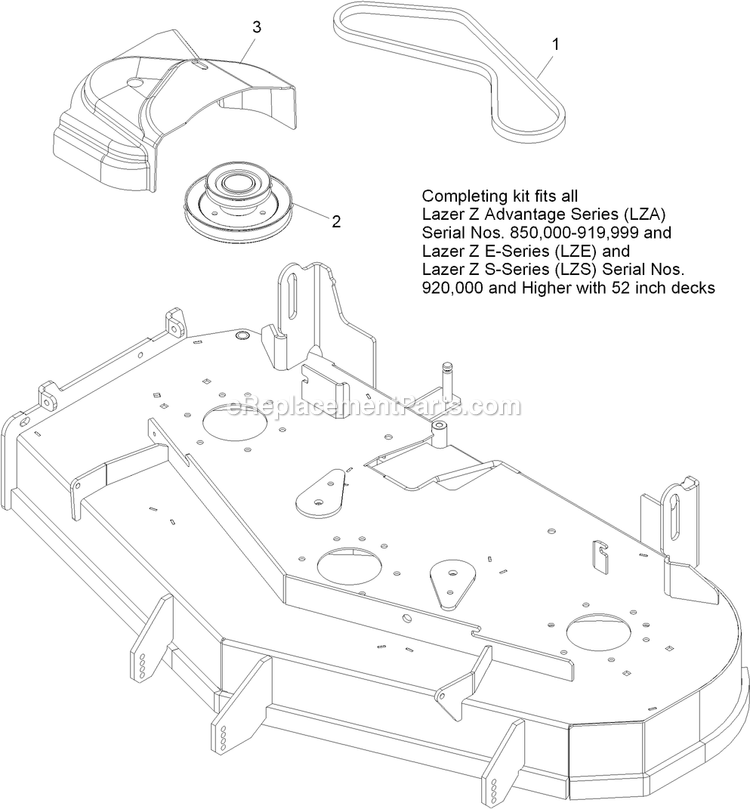 Completing Kit (6) Diagram and Parts List for LZUV2B (920000-999999)(2011) Exmark Lawn Tractor Accessories