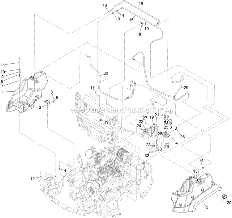 Fuel Assembly Diagram and Parts List for LZS80TDYM604W0 (402082300-404314158)(2018) Exmark Lawn Mower