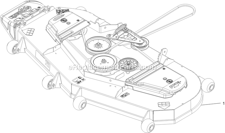 Complete Deck Assembly Diagram and Parts List for LZX921GKA72600 (400000000-402082299)(2017) Exmark Lawn Mower
