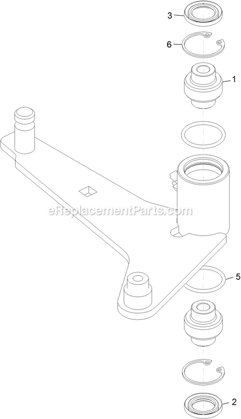 Idler Arm Assembly Diagram and Parts List for VTS740PKC60400 (402082300-404314158)(2018) Exmark Lawn Mower