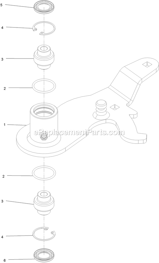 Idler Assembly (1) Diagram and Parts List for LZS88CDYM96RW0 (402082300-404314158)(2018) Exmark Lawn Mower