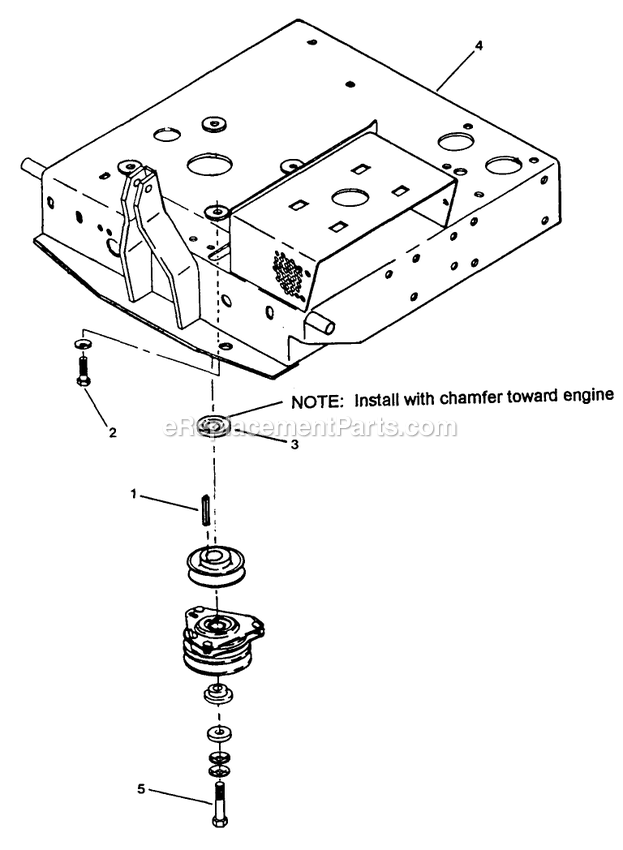 Parts Manual Supplement (4) Diagram and Parts List for TR-1800  Exmark Lawn Mower