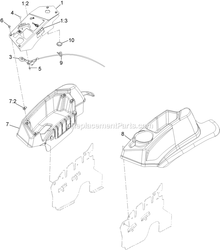 Control Assembly Diagram and Parts List for LZS740PKC524 (314000000-314999999)(2014) Exmark Lawn Mower