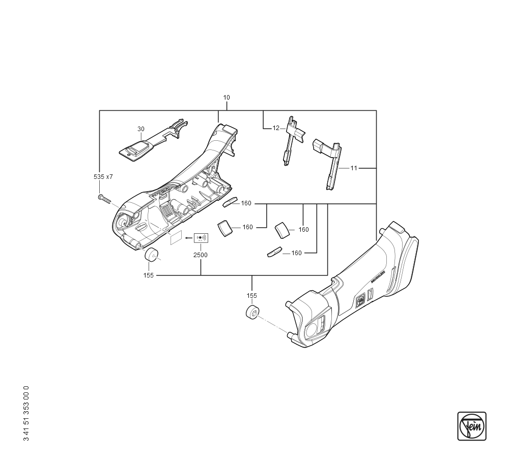 Diagram and Parts List for AMM70017QAS 71293700940 Fein Miscellaneous
