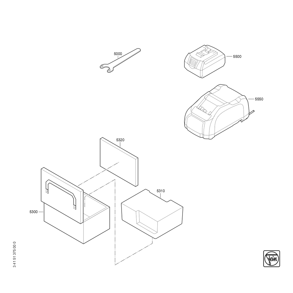 Diagram 3 Diagram and Parts List for 71220212940  Fein Sander Grinder