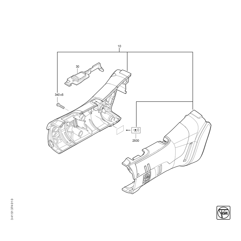 Diagram 2 Diagram and Parts List for 71300500940  Fein Nibbler & Shears