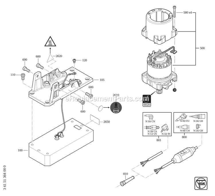 Page C Diagram and Parts List for 72732309110  Fein Drill
