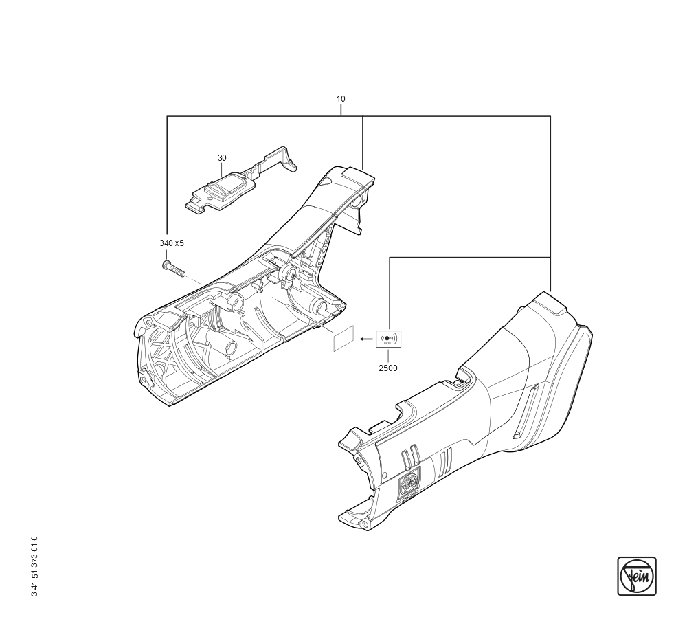  Diagram and Parts List for ABLK1813CSEAS 71321000940 Fein Nibbler & Shears