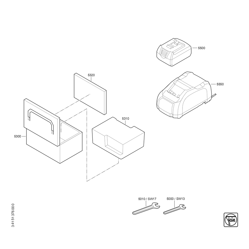 Diagram 3 Diagram and Parts List for 71230409940  Fein Die Grinder