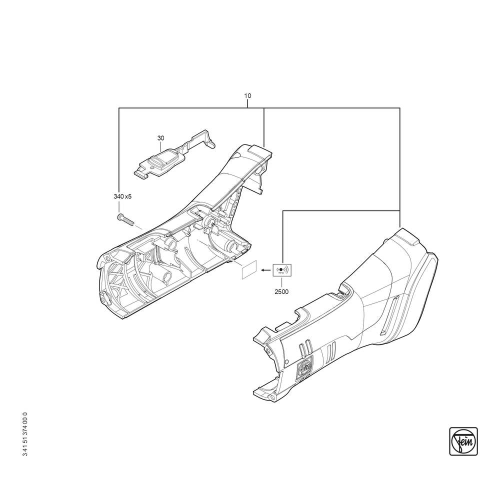 Diagram 2 Diagram and Parts List for 71300600940  Fein Nibbler & Shears