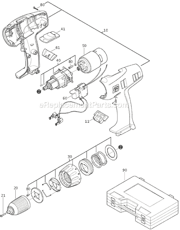 Page A Diagram and Parts List for ABS14 71130300952 Fein Cordless Drill