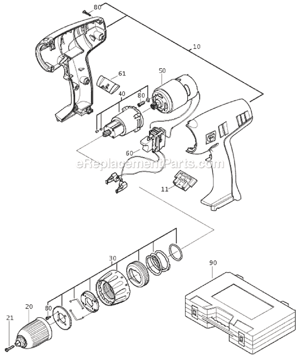 Page A Diagram and Parts List for ABS9 71130100985 Fein Cordless Drill