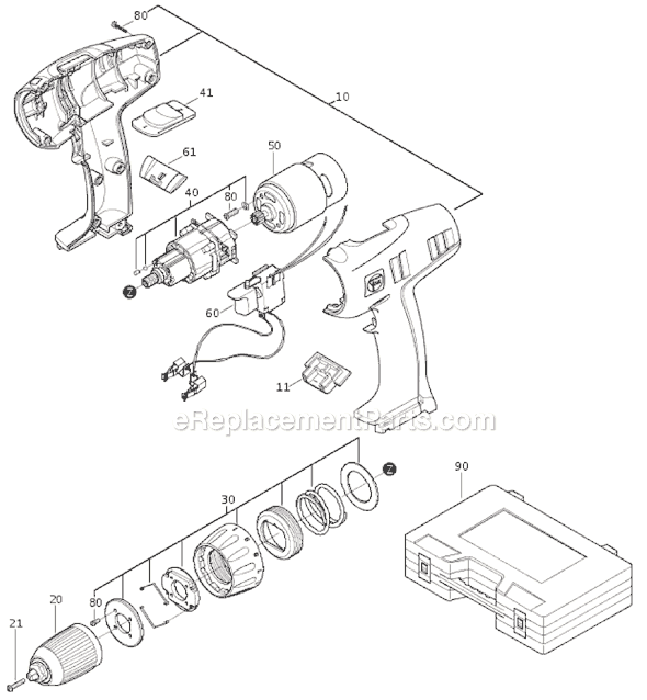 Page A Diagram and Parts List for ASB14 71040312952 Fein Hammer Drill