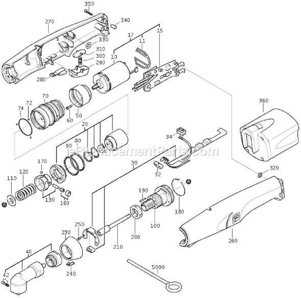 Page A Diagram and Parts List for ASW12-16 71130500020 Fein Electric Drill