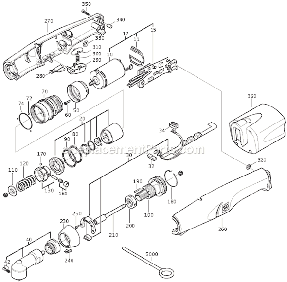 Page A Diagram and Parts List for ASW12-25 71109400024 Fein Electric Drill