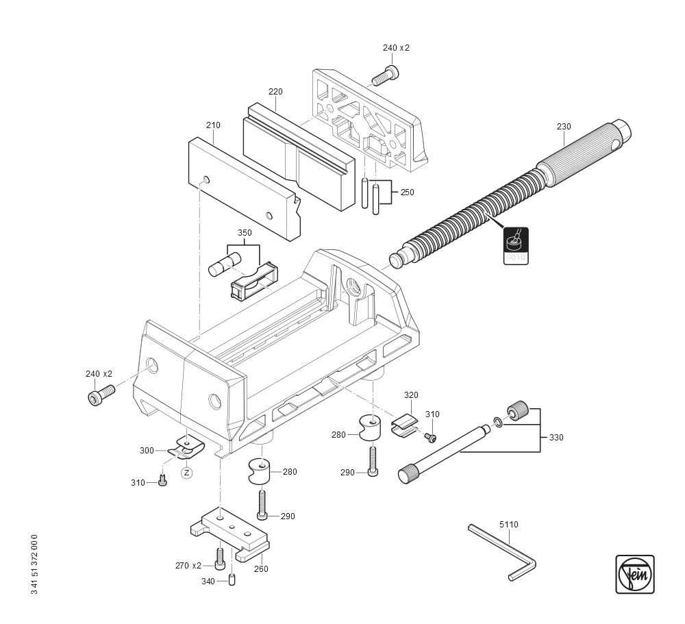  Diagram and Parts List for FEINVICE 90701003000 Fein Miscellaneous