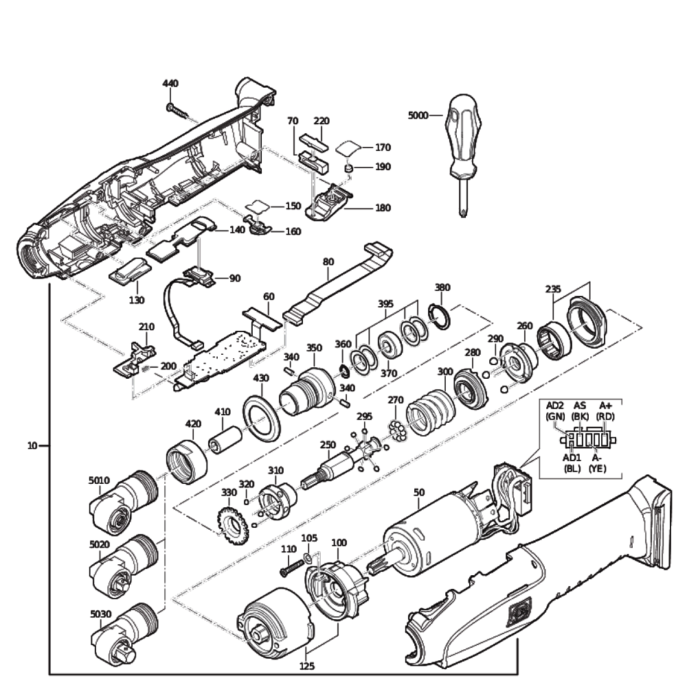 Figure 0 Diagram and Parts List for 71124000920  Fein Electric Drill