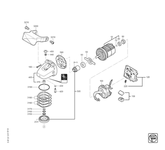  Diagram and Parts List for AKFH18-5AS 71380500940 Fein Beveler