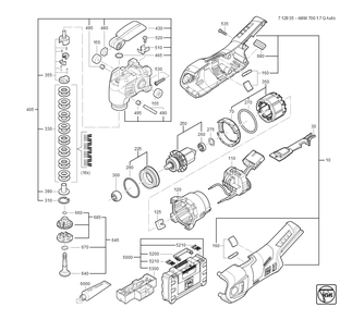 Part Location Diagram of 33901154630 Fein Tool case AFSC18QSL