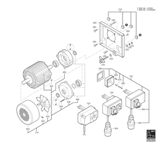  Diagram and Parts List for GRITGI1502H 79020509443 Fein Belt or Drum Sander
