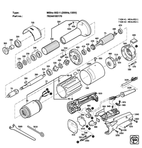 Figure 0 Diagram and Parts List for 78244100170  Fein Grinder