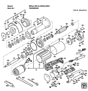 Figure 0 Diagram and Parts List for 78243900200  Fein Grinder
