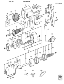 Figure 0 Diagram and Parts List for 72152900044  Fein Wrench