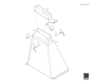  Diagram and Parts List for GRITGIB 99001003000 Fein Belt or Drum Sander
