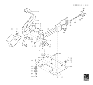  Diagram and Parts List for GRITGHBK 99001012040 Fein Belt or Drum Sander