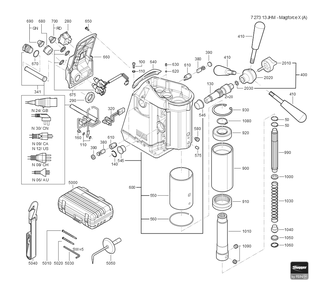  Diagram and Parts List for JHMMAGFORCEX 72731312360 Fein Mortiser