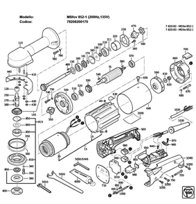 Figure 0 Diagram and Parts List for 78208200170  Fein Grinder