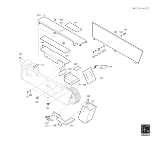  Diagram and Parts List for GRITGIS75 79022912233 Fein Belt or Drum Sander